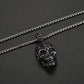 Collar de calavera para hombre, serpiente, árbol de la vida, etiqueta de perro de calavera