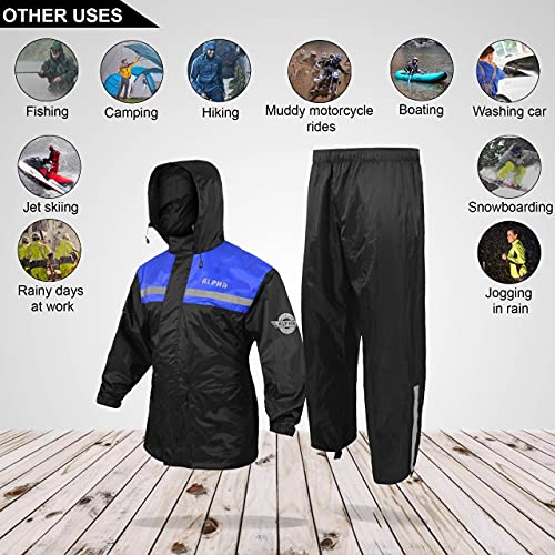 Traje de lluvia para hombre y mujer, chaqueta y pantalón, diseño reflectante e impermeable