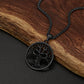Collar de calavera para hombre, serpiente, árbol de la vida, etiqueta de perro de calavera