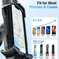 Soporte de teléfono para motocicleta, [Anti-vibración de viento de 150 mph] [Apto para teléfonos grandes de 7.2 pulgadas]  [5s Easy Install] Soporte de teléfono para manillar, compatible con iPhone, todos los teléfonos celulares