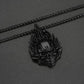 Collar de calavera para hombre, serpiente, árbol de la vida, etiqueta de perro de calavera