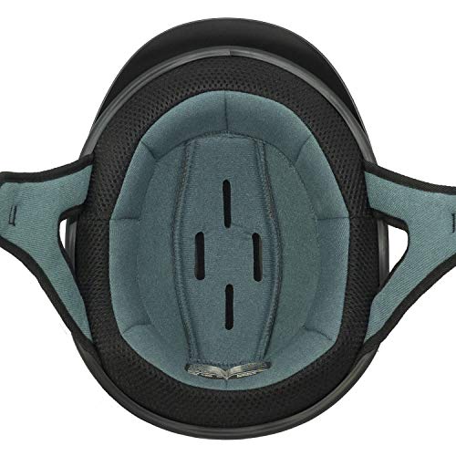 VCAN Cruiser Solid Flat Black Half Face Motorcycle Helmet (Flag, Large)