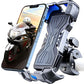 Soporte de teléfono para motocicleta, [Anti-vibración de viento de 150 mph] [Apto para teléfonos grandes de 7.2 pulgadas]  [5s Easy Install] Soporte de teléfono para manillar, compatible con iPhone, todos los teléfonos celulares