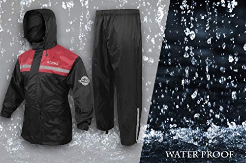 Traje de lluvia para hombre y mujer, chaqueta y pantalón, diseño reflectante e impermeable