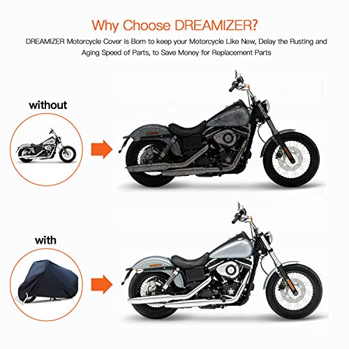 Funda impermeable para motocicleta de 116 pulgadas para Harley Davidson Street Glide Touring Road King Electra Glide Classic