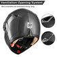 Casco modular y abatible de motocicleta, de cara completa con certificación DOT y visera doble
