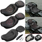 Juego de asiento de pasajero para Harley Touring Road King Street Glide Road Glide Electra Glide 2009-2021 asiento de conductor de cuero Pillion asiento de pasajero 09-21