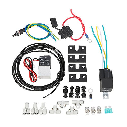 Kit de suspensión trasero Aire Rider + tanque de aire para Harley Touring 1994-2021 Road King FLHR Street Electra Glide FLHX FLHT Ultra Classic FLHTCU FLHTK FLHTP FLHTK Policía FLHTP FLHTK FLHTP