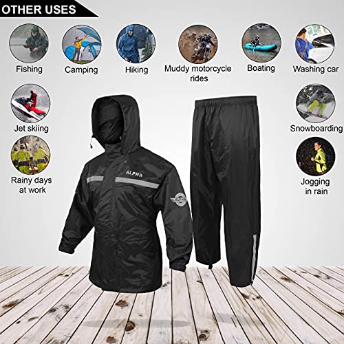 Traje de lluvia para hombre y mujer, chaqueta y pantalón, diseño reflectante e impermeable
