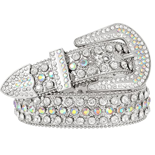 Cinturón de diamantes de imitación de moda para hombre y mujer