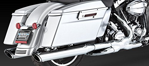 Vance & Hines 16763 Twin Slash 4 Rounds Chrome Slip On Silenciadores para Harley-Davidson Touring 1995-2016 Bikes