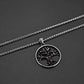 Collar de calavera para hombre, serpiente, árbol de la vida, etiqueta de perro de calavera