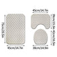 Juego de 4 cortinas de ducha con alfombras antideslizantes, cubierta para tapa de inodoro y tapete de baño, 12 ganchos, duradero e impermeable, (72 x 72 pulgadas) para decoración de baño
