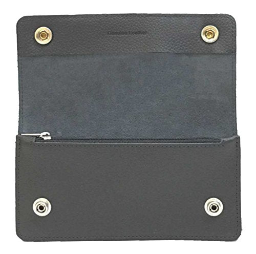 Harley-Davidson Men's Embroidered B&S Trucker Tall Biker Wallet, XML4317-ORGBLK