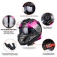 Casco modular y abatible de motocicleta, de cara completa con certificación DOT y visera doble