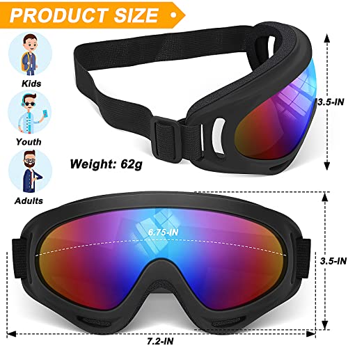 2 pares de gafas de moto compatible con cascocasco