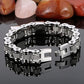 Dije de calavera gótica para bicicleta, motocicleta, pulsera de moda para hombre,