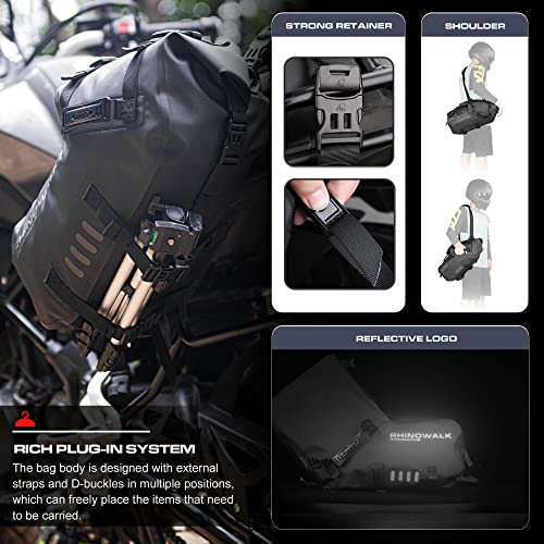 Alforjas de motocicleta impermeables 28L (14L x 2) alforjas laterales para motocicleta