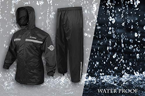 Traje de lluvia para hombre y mujer, chaqueta y pantalón, diseño reflectante e impermeable