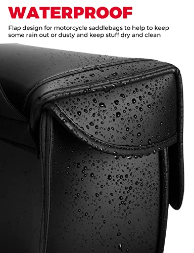 Alforjas para motocicleta, 30 L de gran capacidad, bolsas de sillín para motocicletas, bolsa de equipaje de motocicleta de piel sintética para Sportster Softail Dyna