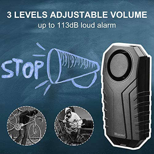 Alarma para Motocicletas de 113 dB, sensor de movimiento de vibración inalámbrica, impermeable, alarma de motocicleta con control remoto