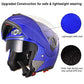 Casco modular y abatible de motocicleta, de cara completa con certificación DOT y visera doble