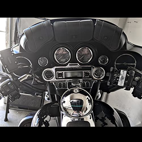 Bolsa para parabrisas de motocicleta de piel sintética con cierre magnético compatible con bolsas para parabrisas Harley Touring Street Glide Electra Glide 1996-2013