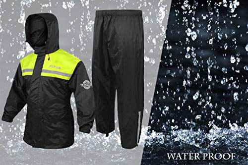 Traje de lluvia para hombre y mujer, chaqueta y pantalón, diseño reflectante e impermeable