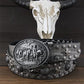 Cinturón de vaquero occidental para hombre, estilo punk rock