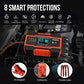 Cargador de batería de 10 amperios, 12 V y 24 V, cargador de batería inteligente totalmente automático, cargador de goteo con compensación de temperatura para auto motocicleta,
