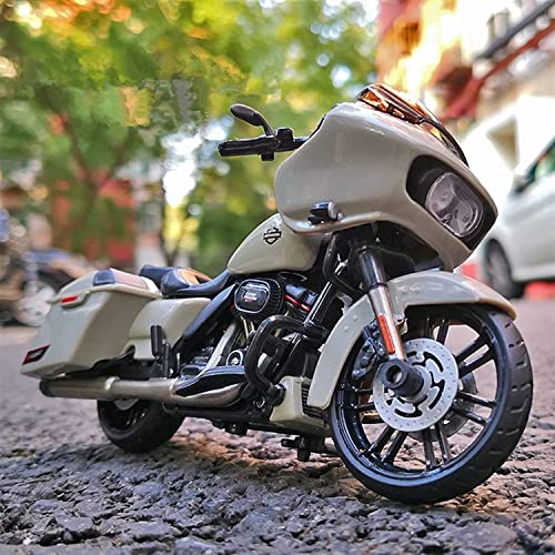 SHENGANG Motorcycle Model Diecast Collection Kids Toy Gift Harley Davidson 2018 CVO Road Glide 1:18 Alloy Motorcycle Model (Color : Blue)