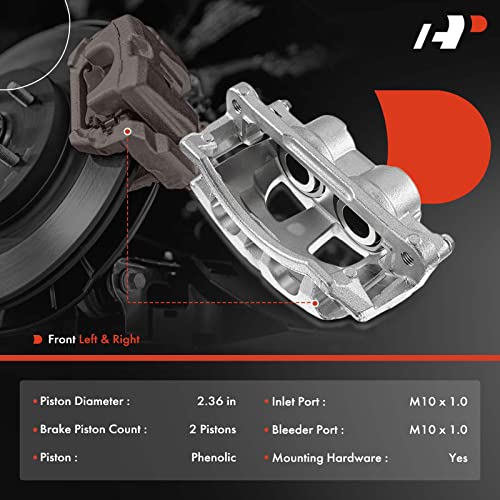 Conjunto de pinza de freno de disco con soporte compatible con Dodge Ram 2500 3500 2009-2018 delantero lateral 2-PC Set