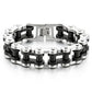 Pulsera de cadena de motocicleta resistente para hombre, de acero inoxidable