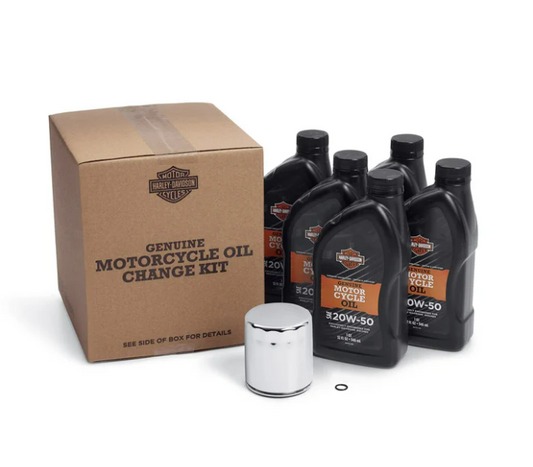 5 cuartos Kit de cambio de aceite para motocicleta H-D 360 - Filtro cromado
