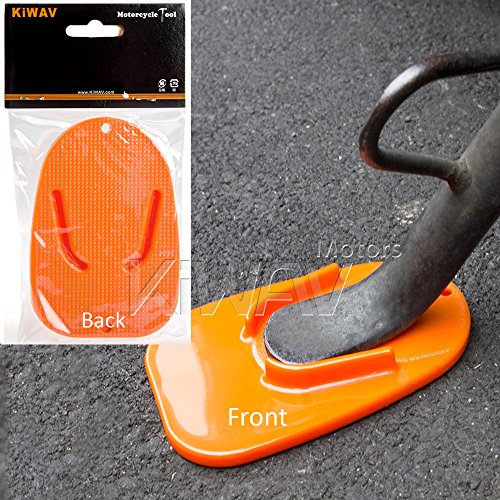 Accesorio de soporte para placa de soporte para motocicleta, color negro, suelo suave, césped, pavimento caliente, estacionamiento al aire libre, antihundimiento