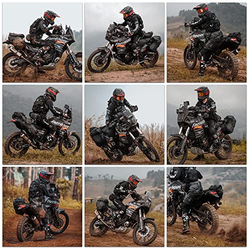 Alforjas de motocicleta impermeables 28L (14L x 2) alforjas laterales para motocicleta