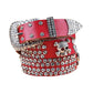 Cinturón con tachuelas de diamantes de imitación