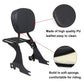 Respaldo bajo Sissy Bar y portaequipajes con hardware de acoplamiento compatible con Sportster XL 883 1200 2004-2022
