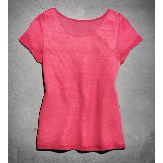 Women's Tee, Pink Label Metallic Bar &amp; Shield 99119-15VW