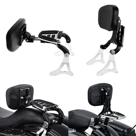 Kit de respaldo ajustable para conductor y pasajero apto para Harley Road Glide King 2014-Up