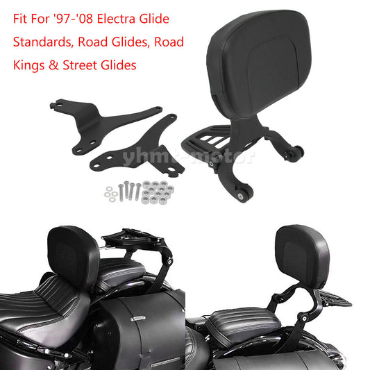 Montaje ajustable del respaldo del pasajero del conductor apto para Harley Touring 1997-2008