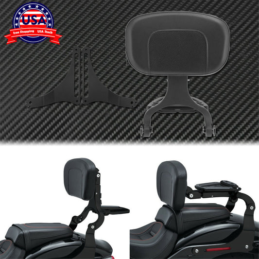 Respaldo ajustable para conductor y pasajero apto para Harley Softail Fatboy 2018-2022