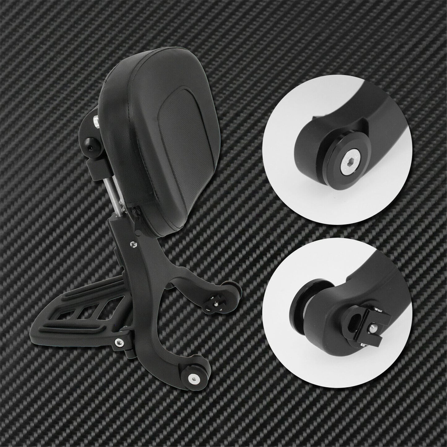 Respaldo ajustable para conductor y pasajero apto para Harley Softail Fatboy 2018-2022