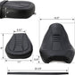 Asiento de pasajeros de 2 puestos para motocicleta Harley Davidson Touring Road, King Road, Glide Electra, Glide Street Glide CVO 2009-2020
