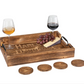 Bandeja de madera con posavasos H-D