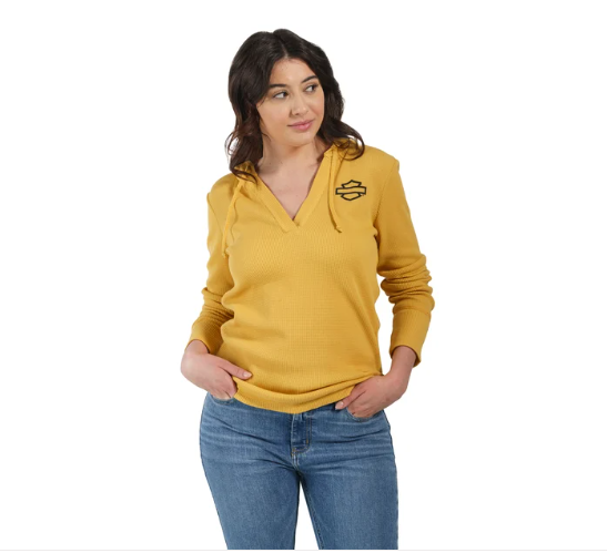 Women's Bohemian Hooded Thermal Knit Top