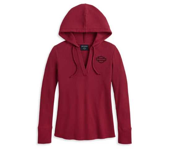 Women's Bohemian Hooded Thermal Knit Top
