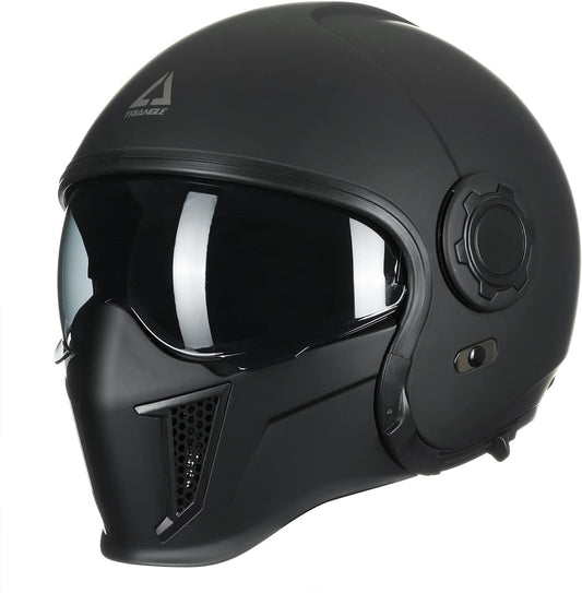 Casco modular y abatible de motocicleta, de cara completa con certificación DOT y visera doble