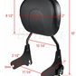Respaldo de pasajero desmontable Sissy Bar 97-08 Almohadilla trasera compatible con Harley Davidson Touring 1997-2008 Road King Street Glide Road Glide Electra Glide