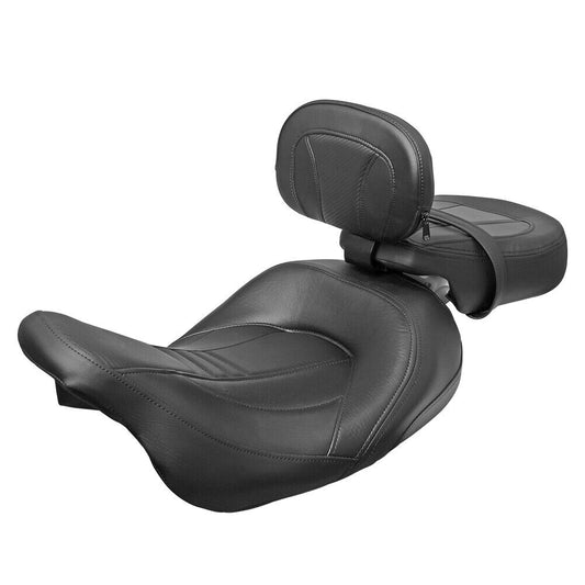 Asiento doble para el conductor y el pasajero con respaldo para el conductor para Harley Touring Street Glide